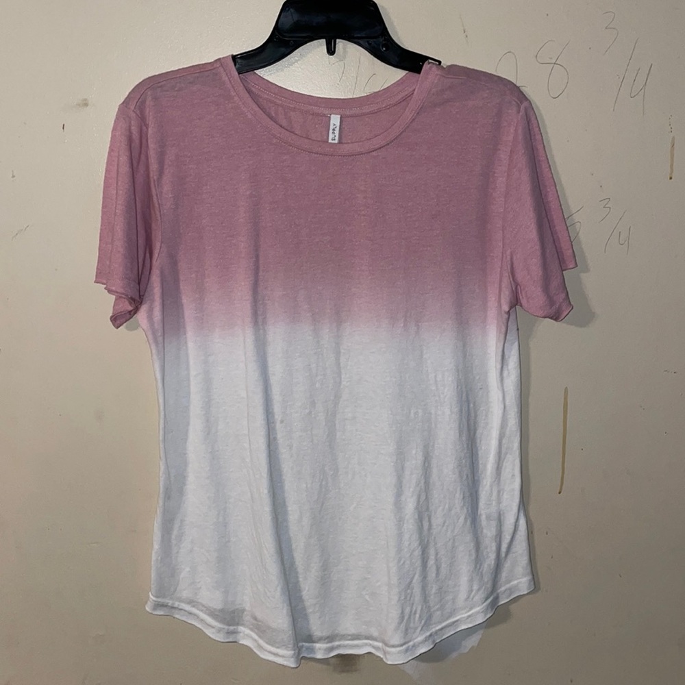 Pink and white top